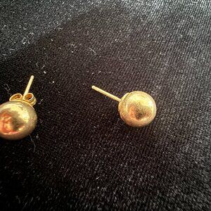 14K HOLLOW BALL PIERCED EARRINGS